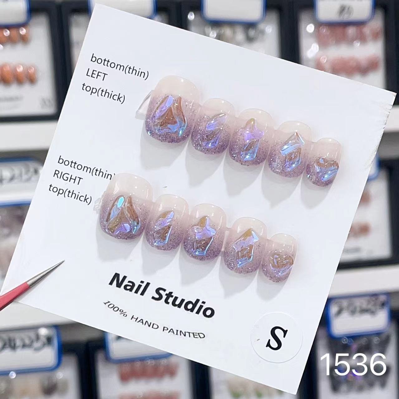 1536#Purple Diamond Short Round