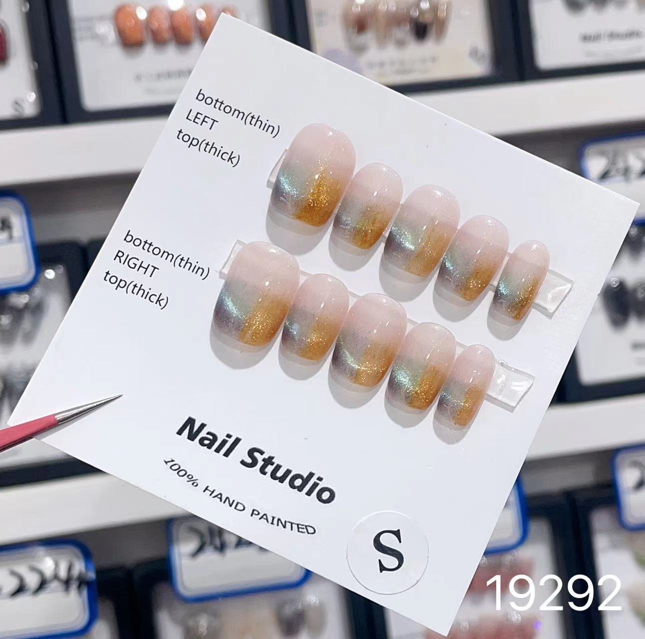 19292#Dual Color Gradient Cat Eye