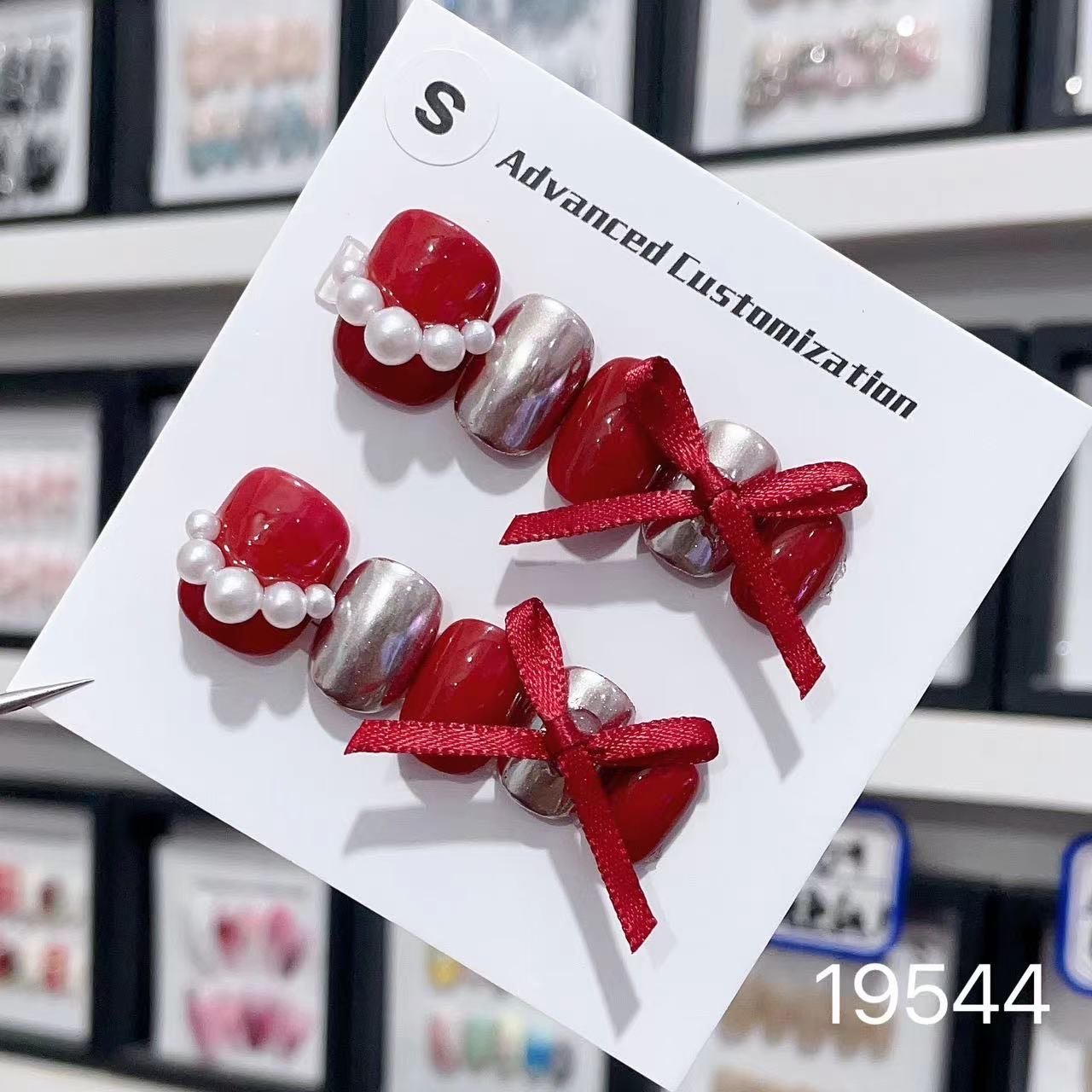 19544#Pearl Red Ribbon