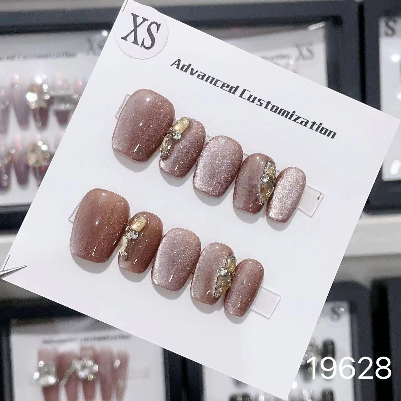 19628#Sweet Pink Glaze Short Square